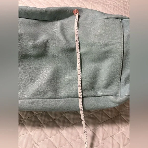 Steve Madden Light Blue/Mint Shoulder Bag Purse with Gold Hardware - Picture 10 of 16